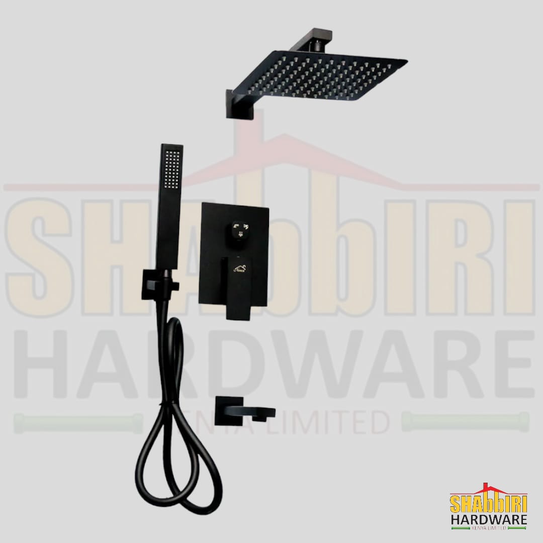 5 WAY CONCEALED SHOWER MIXER SET BLACK