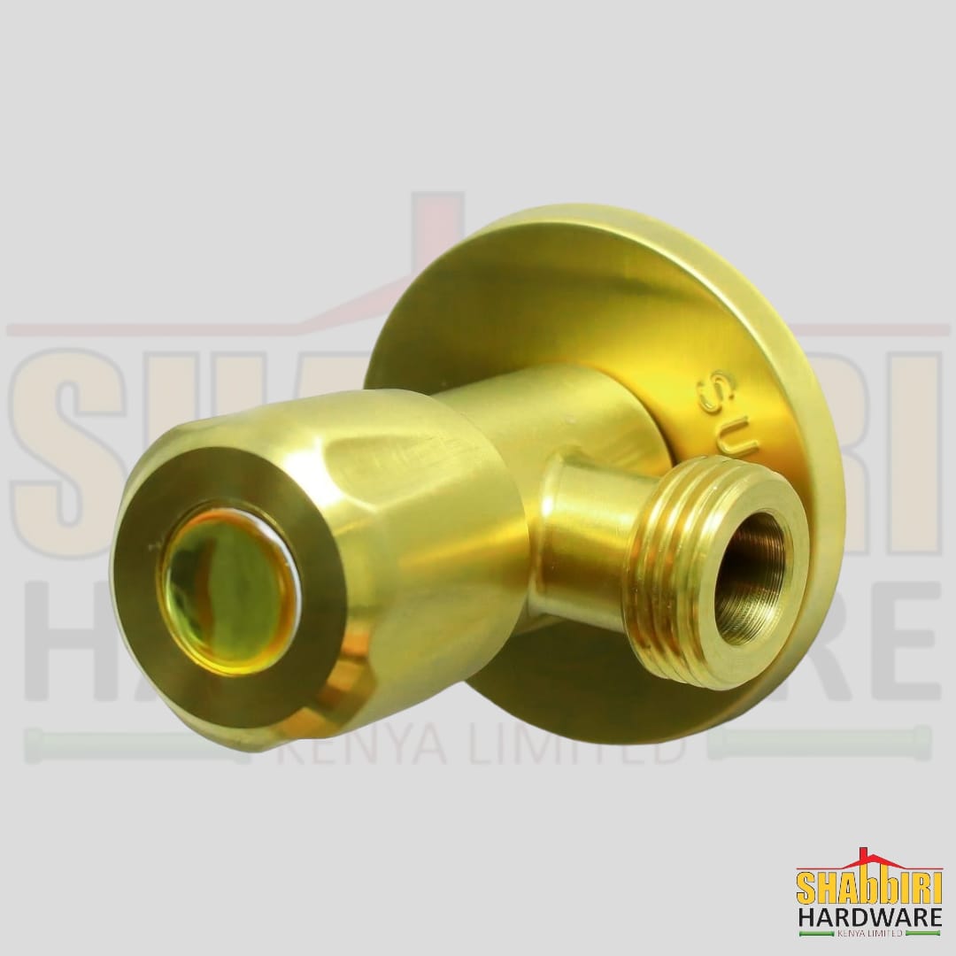 ANGLE VALVE BRUSHED GOLD SS304