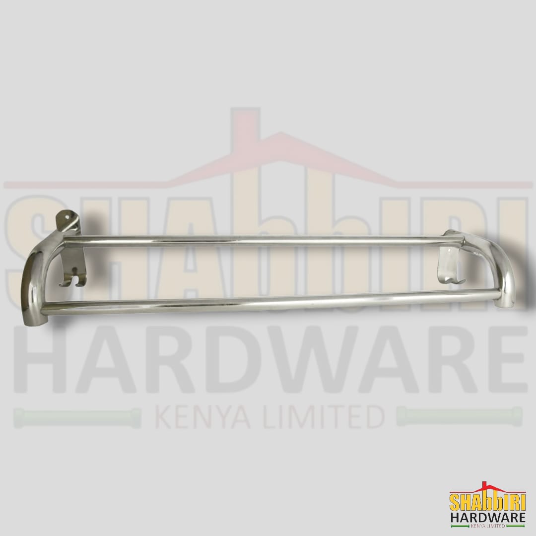 DOUBLE TOWEL BAR 60CM (DOUBLE HOOK PLATE)