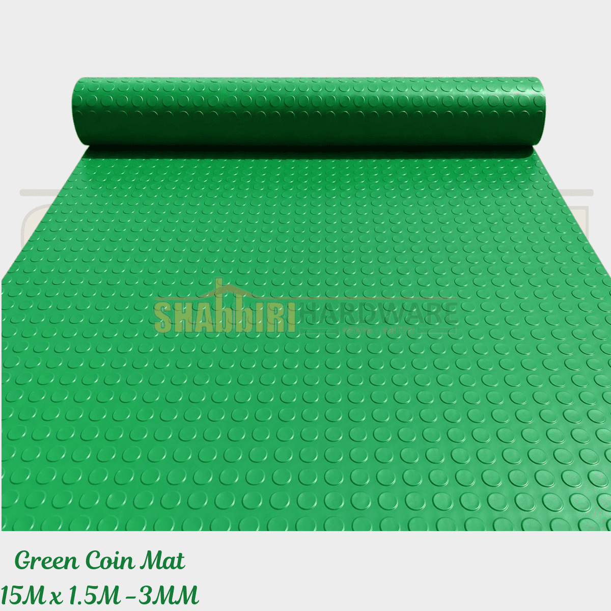 Green Coin Mat Flooring Roll – 3mm Heavy Duty Anti-Slip Floor Mat 15m x 1.5m  in Kenya | Best Price at Shabbiri Hardware