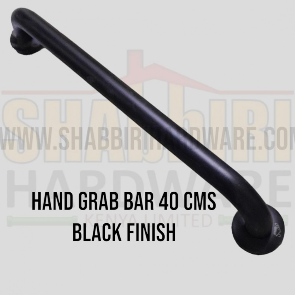 HAND GRAB BAR - BLACK FINISH  40CMS LONG