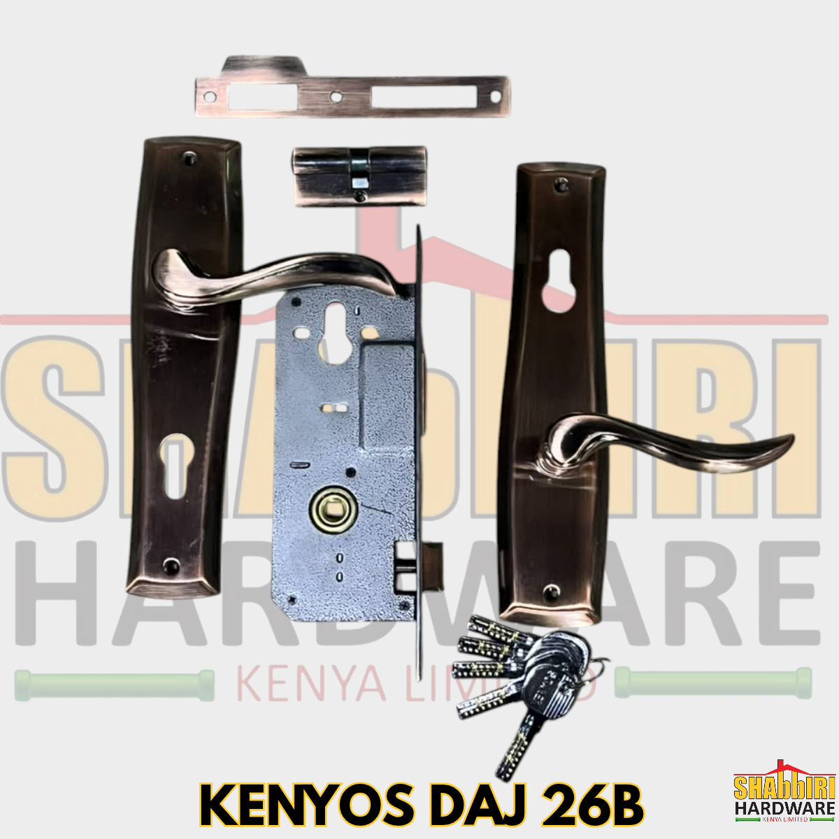 KENYOS DAJ-26B Cylinder Door Lock – Brass Pin-Tumbler Lock with Keys