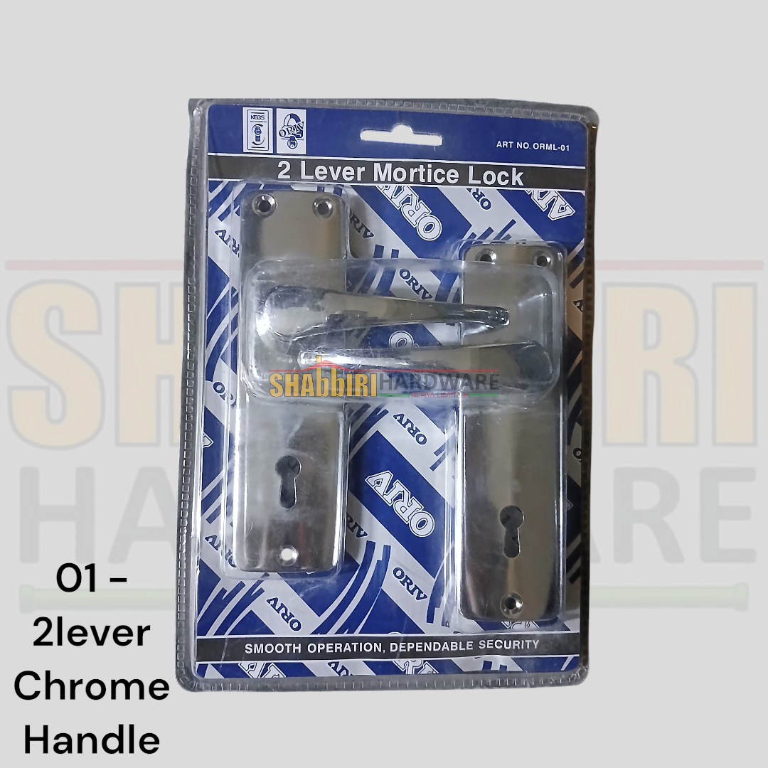 ORIV 2L MORTICE LOCK - CHROME HANDLE