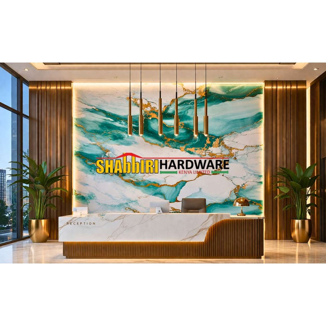 Emerald Green Onyx PVC Marble Sheet