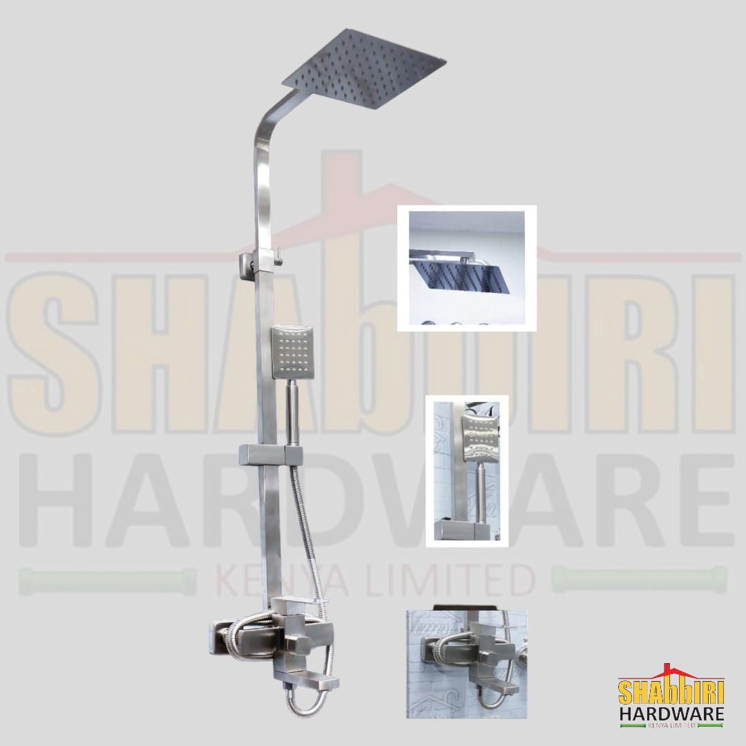 3 WAY SLIM SQUARE SHOWER SET - MATT (SS304)