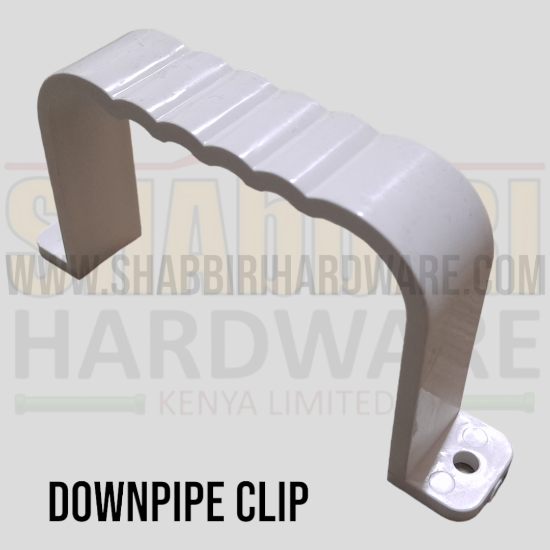 SQUARE DOWNPIPE CLIP - WHITE