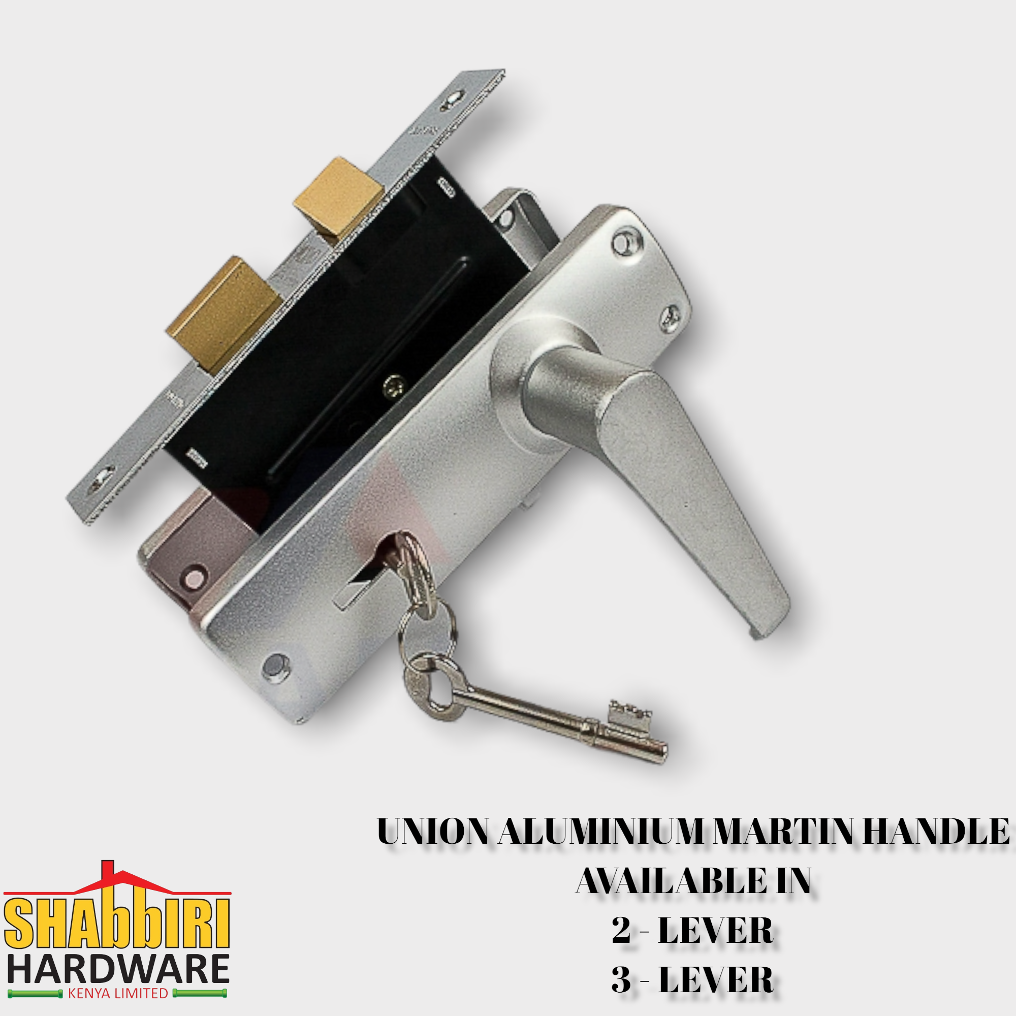 UNION MORTICE LOCK  MARTIN ALUMINIUM HANDLE