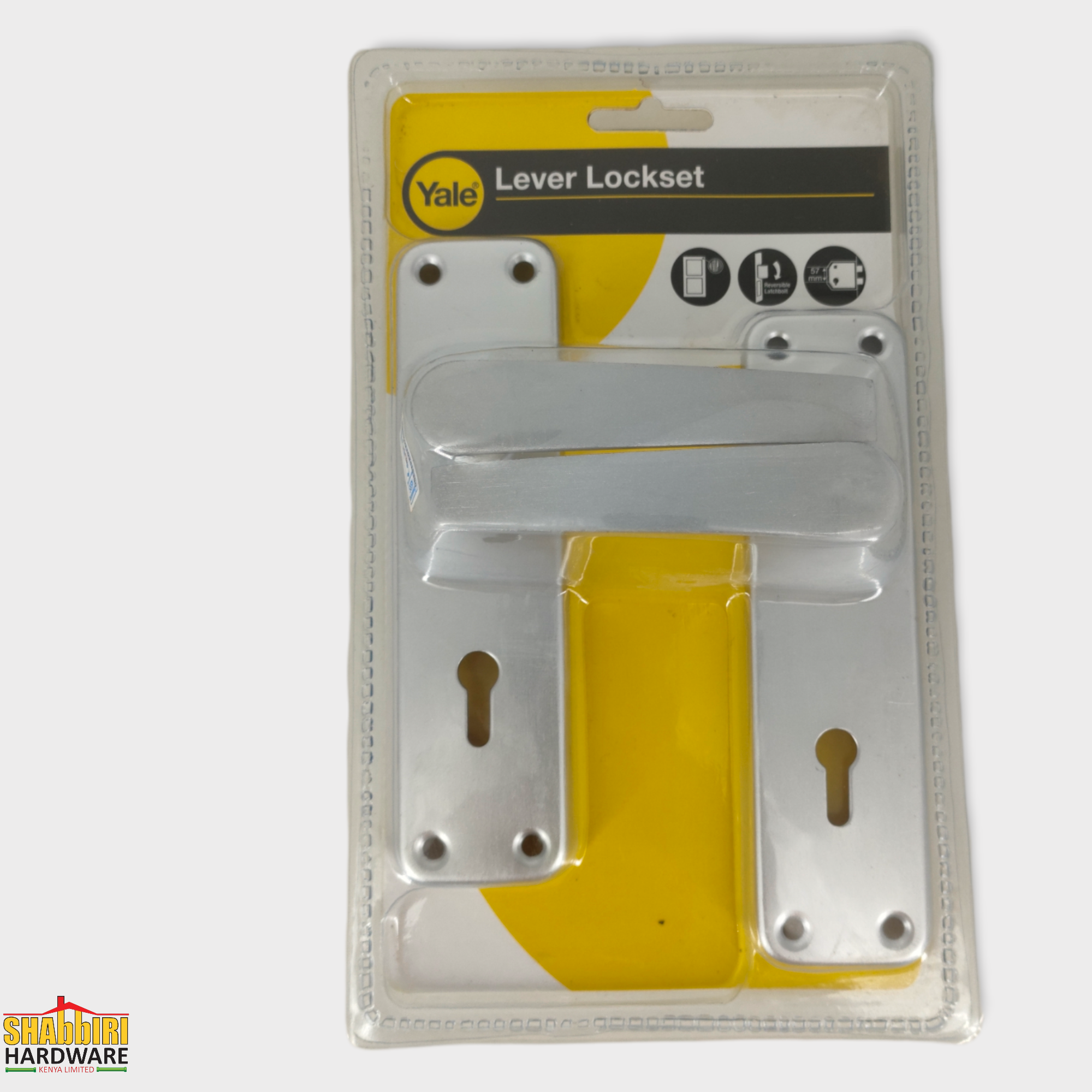 YALE 2-LEVER MORTICE LOCK ALUMINIUM HANDLE