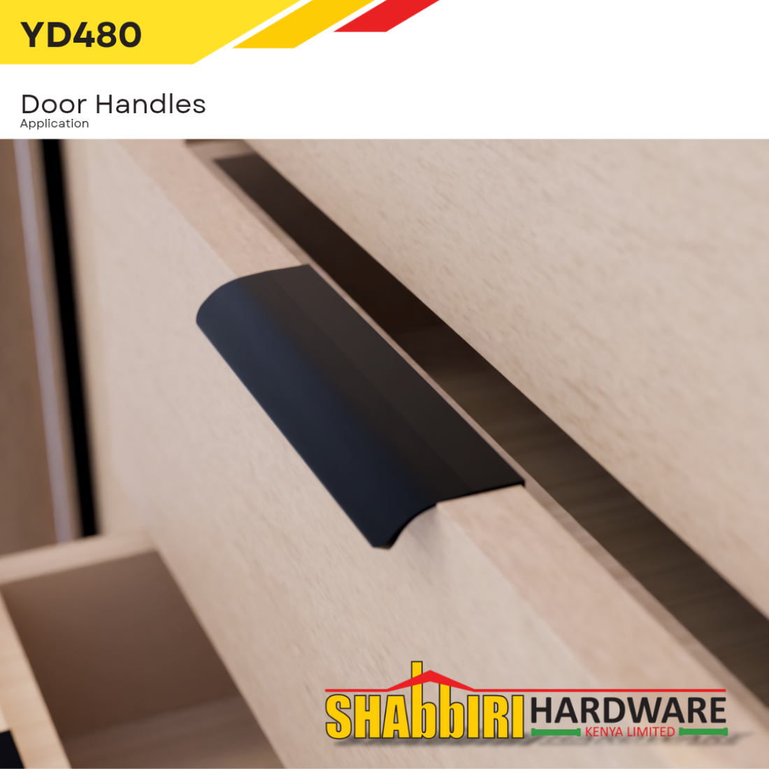 MATT BLACK CURVED HANDLE